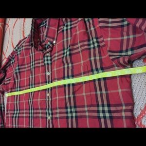 Burberry | Shirts | Burberry London Mens Flannel Shirt L Red Black ...